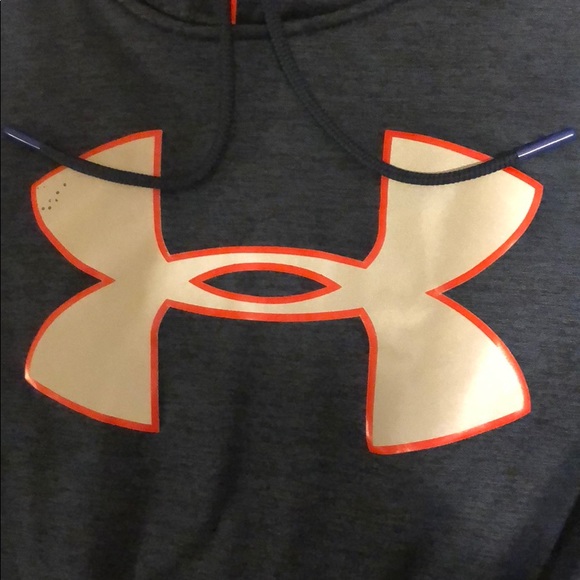 Men’s Under Armour Big Logo Navy Hoodie - Picture 3 of 4